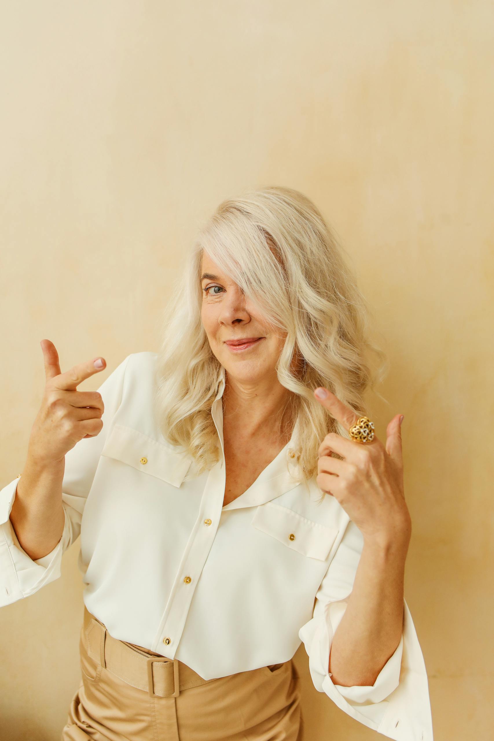 An Elderly Woman Posing