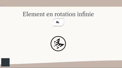 Element en rotation infinie